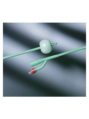 Bard 336-24 Silastic Latex Foley Catheter Short Round Tip Two Opposing Drainage Eyes 5cc 24Fr Box/10
