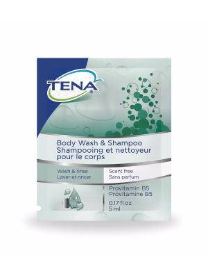 Tena 64333 Body Wash & Shampoo Scent Free 5mL Case/500