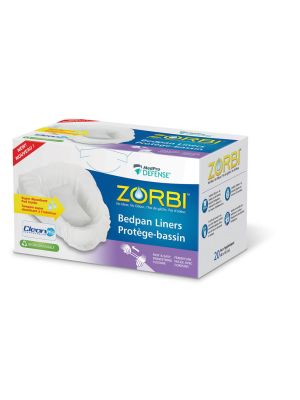 Zorbi Biodegradable Bedpan Liners with Easy Drawstring Closure Box/20