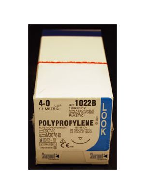 Mono poly suture blue 4-0 18in C6 Box/12
