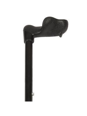 Palm Grip Handle Cane Right One-Button Adjust Black