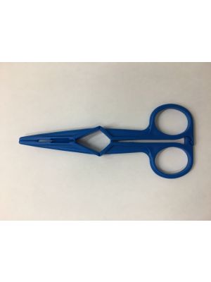 Disposable Hemostatic Forceps Blue Plastic 12cm 4 3/4