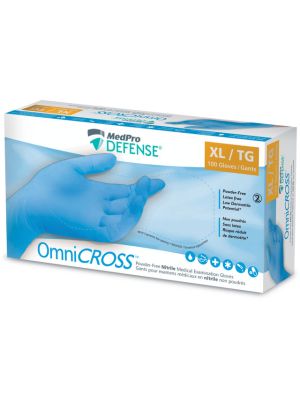 MedPro Defense OmniCROSS Nitrile Powder-Free Exam Gloves Blue X-Large Case/1000