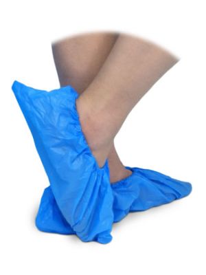 Plastic Shoe Covers Blue 50 Pairs