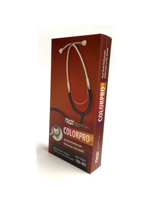 Dual Head Stethoscope with Black Tubing and Silver Chestpiece