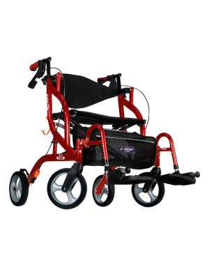 Airgo Fusion F20 Side-Folding Rollator & Transport Chair Cranberry