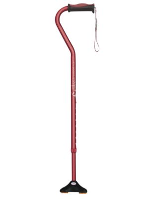 Airgo Comfort-Plus Cane with MiniQuad Ultra-Stable Tip Bugundy