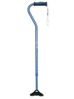 Airgo Comfort-Plus Cane with MiniQuad Ultra-Stable Tip Blue