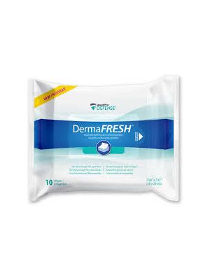 DermaFresh Flushable Bathing and Cleansing Wipes Pkg/10