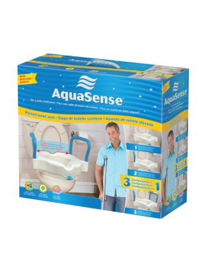 AquaSense 3-in-1 Contoured Raised Toilet Seat