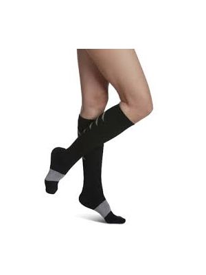 Athletic Recovery Socks 15-20 mmHg Calf Standard Band Closed Toe Black