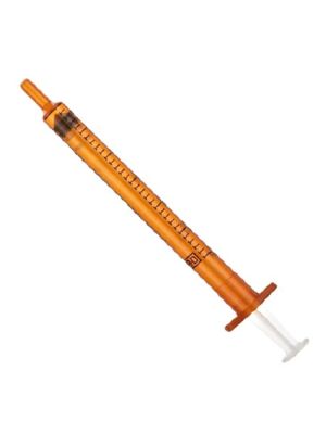 BD 305207 Oral Medication Syringe Amber 1 mL with Tip Cap Box/100