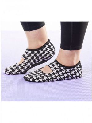 Nufoot Mary Janes Black and White Houndstooth