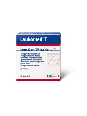 Leukomed T 7238101 Waterproof Adhesive Transparent Film Sterile Hospital Pack 8 cm x 10 cm Box/50