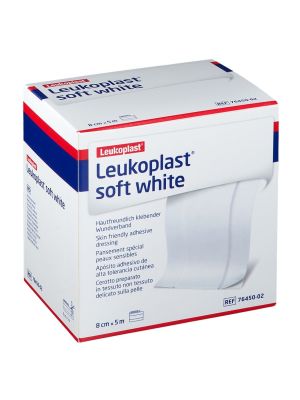 Leukoplast Soft White 7645002 8 cm x 5 m Box/1 Roll