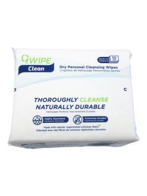 QWIPE Clean Dry Personal Cleansing Wipes Case/1200