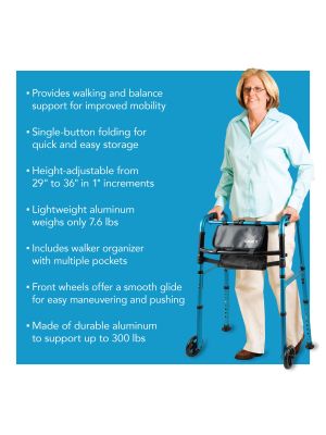 Explorer Folding Walker with Wheels