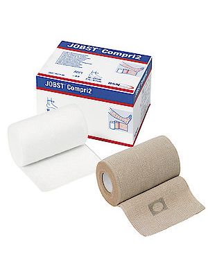 JOBST Compri2 7627100 2-Layer Short Stretch High Compression System 40 mmHg Regular (Ankle Circumference 18-25 cm) Beige Box/2 Layers