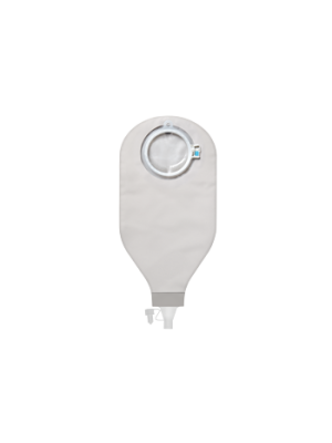 Coloplast 18650 SenSura Mio Flex 2-pc high output pouch wide-lumen outlet opaque with inspection window red Box/10