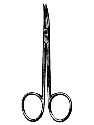 Cuticle Scissors Curved 9cm 3 1/2