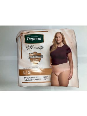 Depend Silhouette Underwear for Women Maximum Absorbency Large Case/24