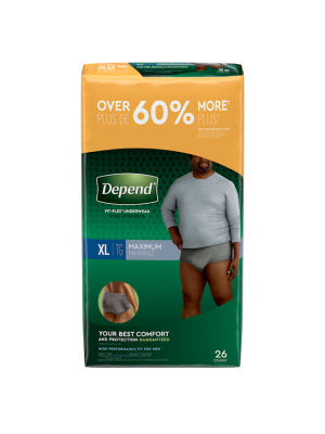 Depend Fit-Flex Underwear for Men Maximum Absorbency X-Large Case/52