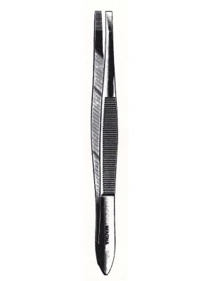 Dressing Forceps Square End Serrated 11.5cm 4 1/2