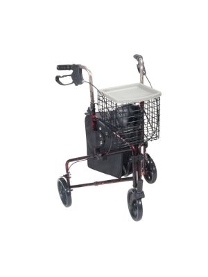 Deluxe 3 Wheel Aluminum Rollator 7.5