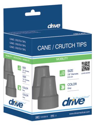 Cane/Crutch Tips Grey 7/8
