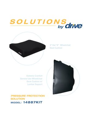 General Use Wheelchair Cushion Kit Includes 1 Seat and 1 Back Cushion For 18