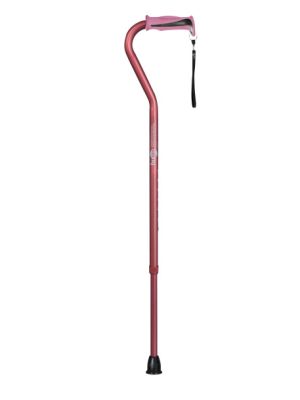 Hugo Ergonomic Offset Handle Cane Rose