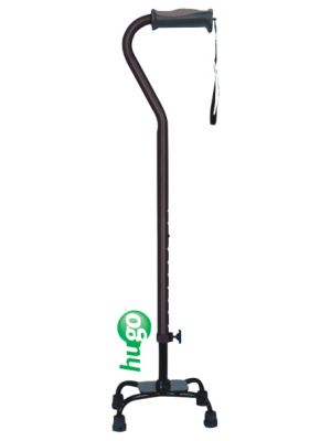 Hugo Ergonomic Quad Cane Small Base Ebony