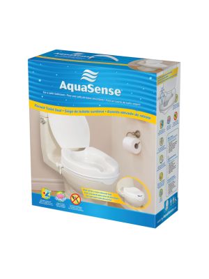 AquaSense Raised Toilet Seat with Lid Elongated 4