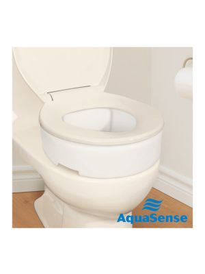 AquaSense Toilet Seat Riser with Hinge