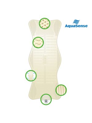 AquaSense Bath Mat Contoured with Invigorating Massage Zones