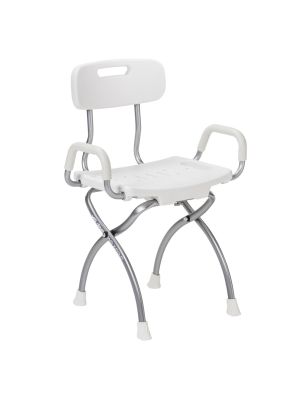 MD by Drive X-Fold Shower Chair White