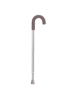 Round-Handle Cane with Foam Grip Silver