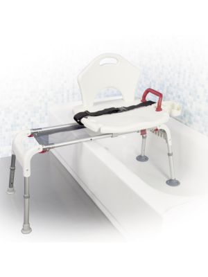 Folding Universal Sliding Transfer Bench with Removable Soap Dish