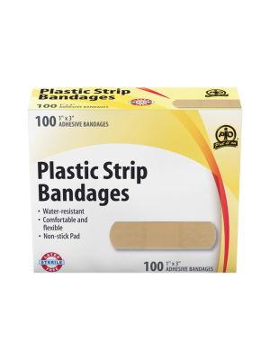 Plastic Strip Bandages Large 7.5 cm x 2.5 cm Box/100
