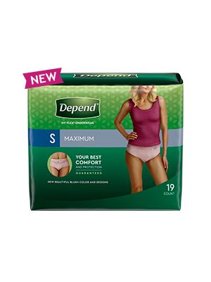 Depend Fit-Flex Underwear for Women Maximum Absorbency Small Pkg/19