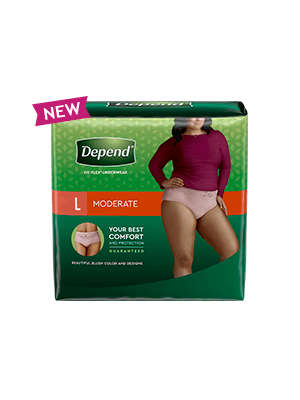 Depend Fit-Flex Underwear for Women Moderate Absorbency Large Case/76