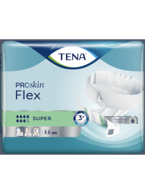 Tena 67807 ProSkin Flex Super Belted Briefs X-Large Gray Case/90