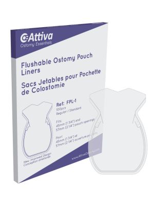 Flushable Ostomy Pouch Liners Regular Box/100