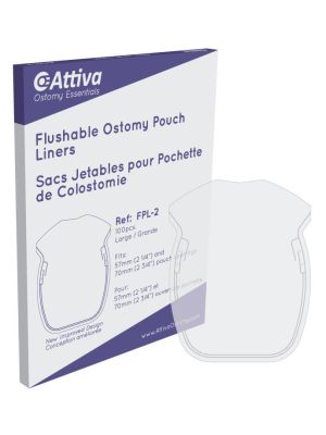 Flushable Ostomy Pouch Liners Large Box/100