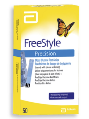 FreeStyle Precision Blood Glucose Test Strips Box/50