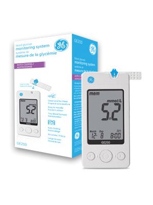 GE200 Blood Glucose Monitor with 100 Strips