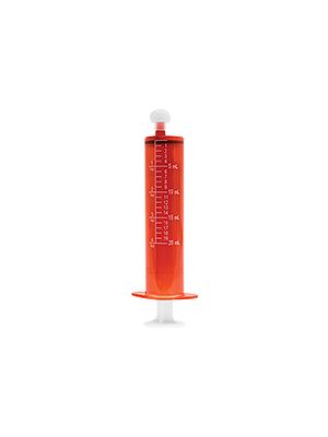 Syringe PreciseDose Dispenser with Tip Cap Amber 20 mL Pkg/100