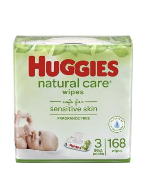 Huggies Natural Care Sensitive Wipes Pkg/168