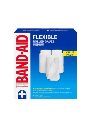 Band-Aid Flexible Rolled Gauze Medium Value Pack 3