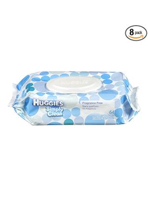 Huggies Simply Clean Baby Wipes Fragrance Free Soft Pack Pkg/64